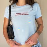 A Woman’s Place Is Wherever She Decides Baby Tee Feminist Shirt - Image 5